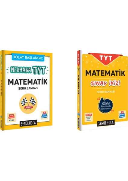 Merhaba TYT Temel Matematik Çözüm Asistanlı, TYT Matematik Sınav İkizi Soru Bankası Iki Kitap