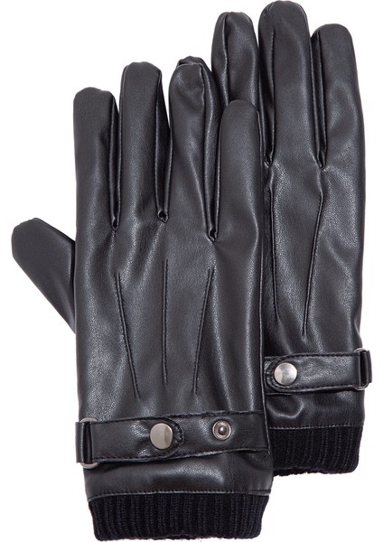 Suni Deri Siyah Eldiven 092218-900