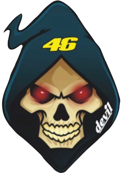 Rossi 46 Kurukafa Sticker - 13076
