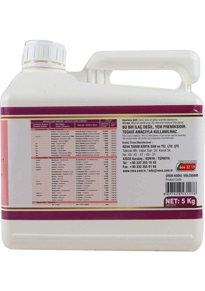 Verim Artırıcı Depolıfe Hayvan Yem Katkı Maddesi 5 Litre fiyatları