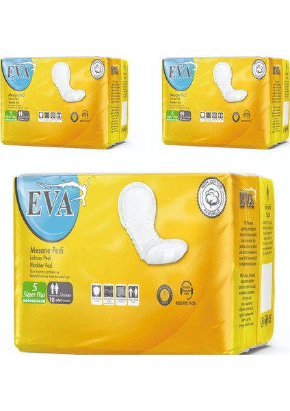 10'lu Mesane Pedi No:5 Süper Plus 3 Paket 30 Adet