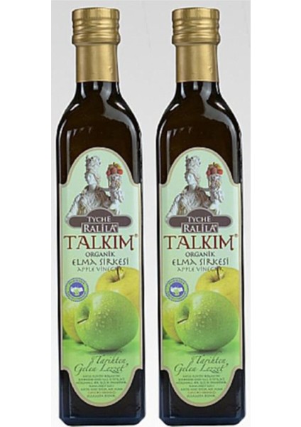 Organik Talkım Elma Sirkesi 500 ml - 2'li Paket