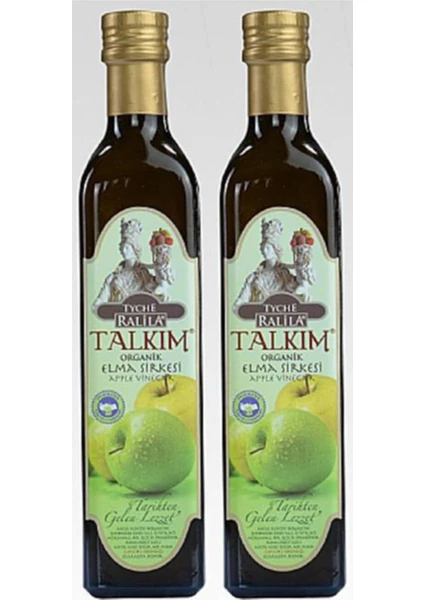 Organik Talkım Elma Sirkesi 500 ml - 2'li Paket