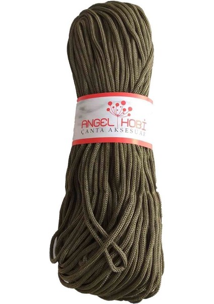 Angel Çanta Akssesuar Polyester Rulo Makrome Haki Yeşil 5mm