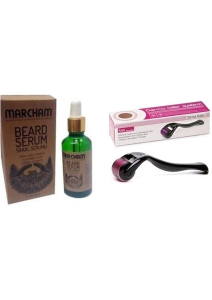 Sakal Serumu 50ML +Drs 540 Iğneli Skin Derma Roller 05MM