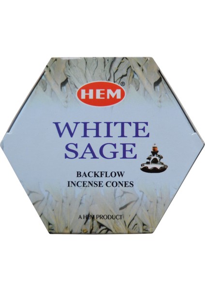 White Sage Beyaz Adaçayı Doğal Kokulu 40 Adet Konik Tütsü