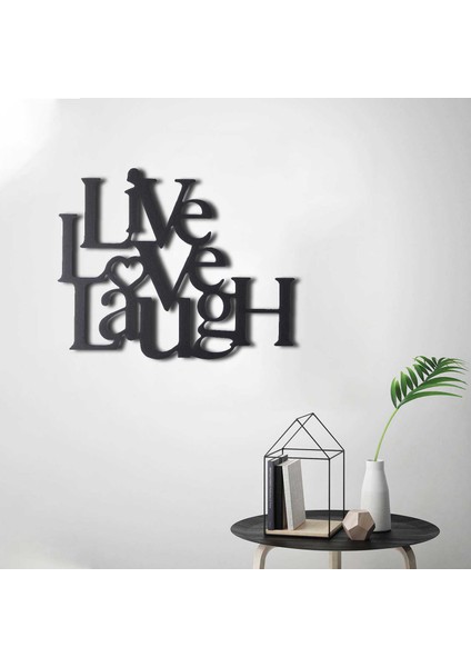 Live Love Laugh Dekoratif Metal Duvar Tablosu