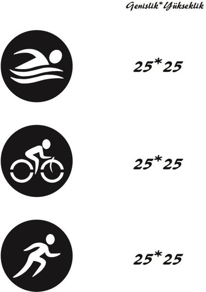 Triatlon Duvar Dekoru Ahşap Duvar Tablo Mdf Duvar Süsü