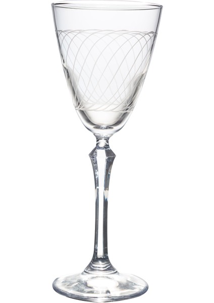 Linda Kesme El Dekor Yaldızlı Desenli Cam 6 Adet Ayaklı Bardak Kadeh fiyatları