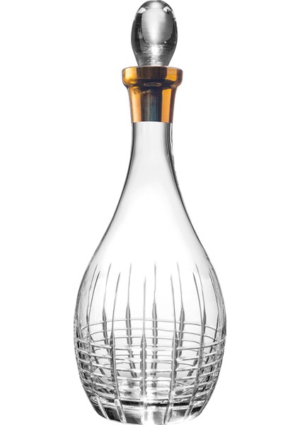 Helen Altın Kesme El Dekor Yaldızlı Desenli Kapaklı Cam Şişe Karaf Sürahi fiyatları