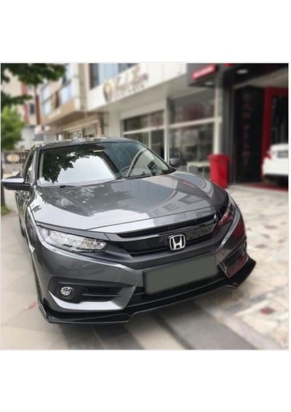 Honda Civic Fc5 2016 ve Sonrası 3 Parça Piono Black Ön Lip modelleri