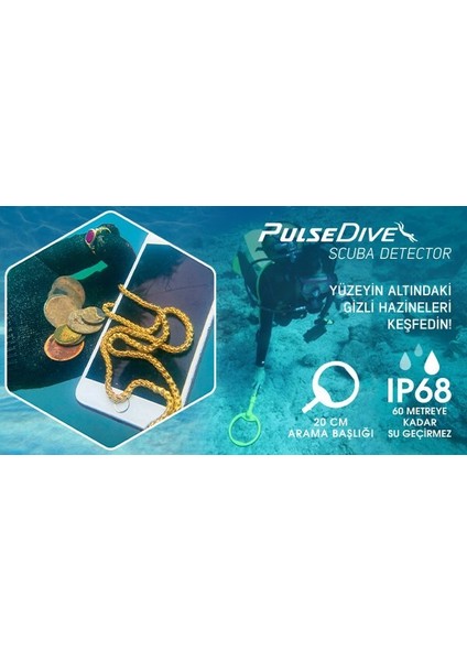 Pulsedive Scuba Dedektörü - Tekli 20CM - Sarı