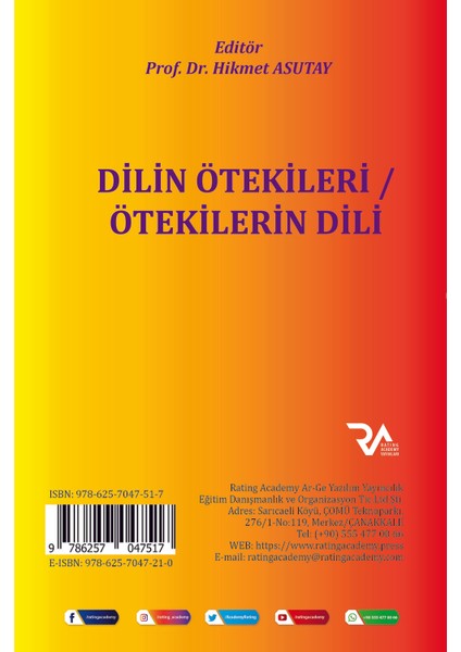 Dilin Ötekileri / Ötekilerin Dili - Hikmet Asutay