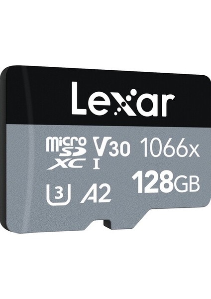 128GB Professional 1066X UHS-I MicroSDXC Memory Card + SD Adaptör (Silver Series)