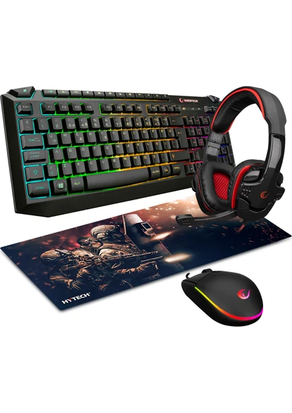 Broker Combo 4lü Gaming Oyuncu Set (Klavye+Mouse+Kulaklık+Pad)