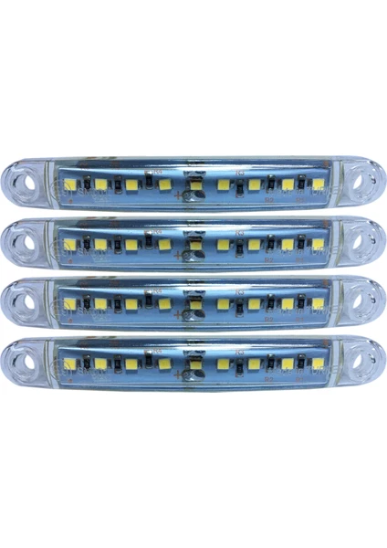 Hilal Shops Beyaz Parmak LED 9 Led'li x 4 Adet - Yerli Üretim