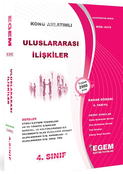 4. Sınıf Uluslararası İlişkiler Konu Anlatımlı Soru Bankası-Bahar Dönemi(8. Yarıyıl)