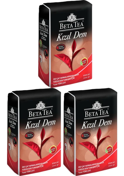 Beta Kızıl Dem 1 kg Çay x 3