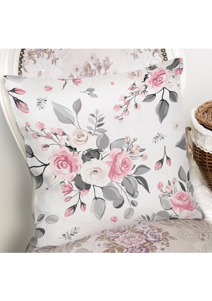 Pastel Zeminli Siyah Puantiye Desenli Dijital Baskılı Modern Yastık Kılıfı fiyatları