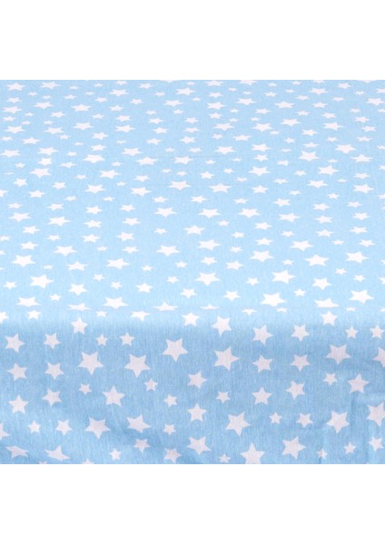 Mavi 90 x 200 cm Lastikli (Fitted) Tek Kişilik Yatak Çarşafı