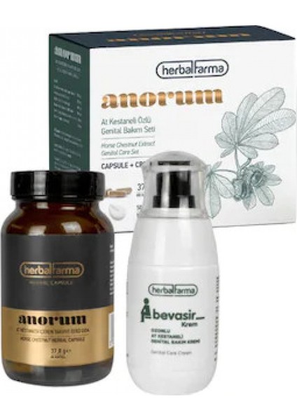 Anorum At Ketanesi Özlü Genital Bakım Seti 60 Kapsül 50ML Krem