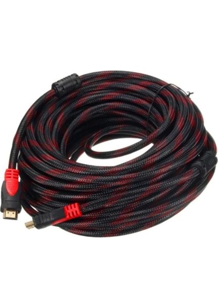 PL-8015 15M Metre 1080P Hasır Örgülü HDMI Kablo