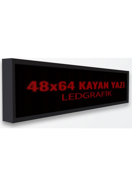 Kayan Yazı 48×64 Kırmızı LED Tabela Ledgrafik wifi kontrol