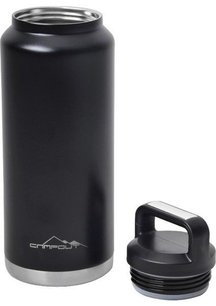 Campout Çift Katmanlı Termos 1000 ml Siyah