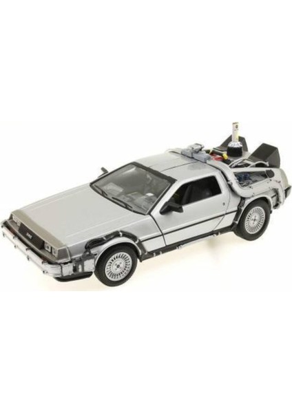 Geleceğe Dönüş Arabası Seri 2 Metal Model Araba Back To The Future Delorean 1/24 Ölçek