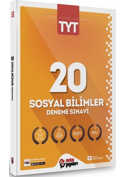 Metin Yayınları TYT Sosyal Bilimler 20 Deneme