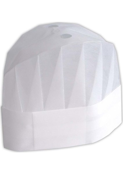 Aşçı Kepi (Tela) Beyaz -10'lu modelleri