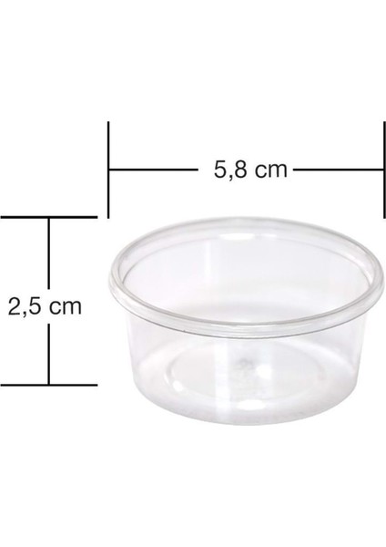 Özge Plastik Sos Kase (58 Mm) 30 cc - 100'LÜ