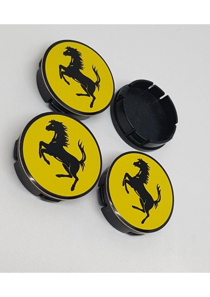 Jant Göbeği Ferrari 58/55 55MM Yuva 4lü Set Sarı