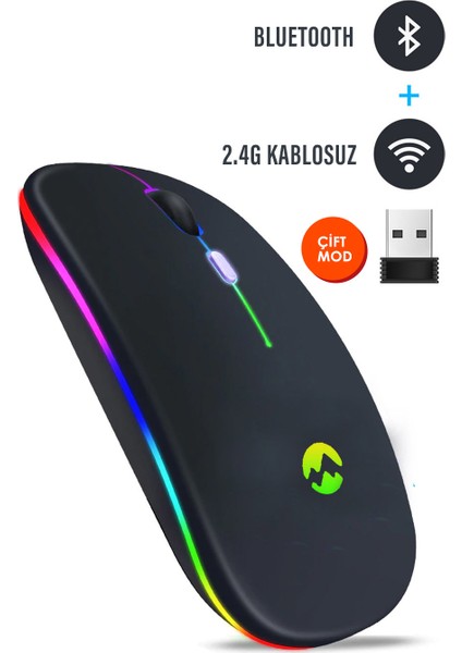 SM-BT11 Ince Rgb Kablosuz Mouse