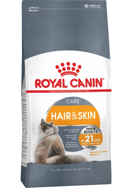 Hair Skin Hassas Tüylü Kediler Için Mama 2 kg