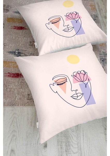 Pembe Zeminde Bohemian Özel Tasarım Yer Minderi fiyatları