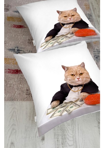 Sevimli Kedi Desenli Dijital Baskılı Modern Hayvan Yer Minderi fiyatları
