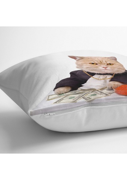 Sevimli Kedi Desenli Dijital Baskılı Modern Hayvan Yer Minderi modelleri