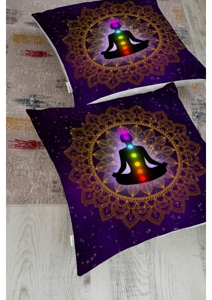 Gökyüzü Desenli Yoga Motifli Özel Tasarım Dijital Baskılı Yer Minderi fiyatları