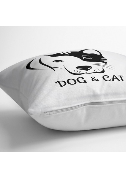 Dog & Cat Dijital Baskılı Modern Hayvan Yer Minderi modelleri