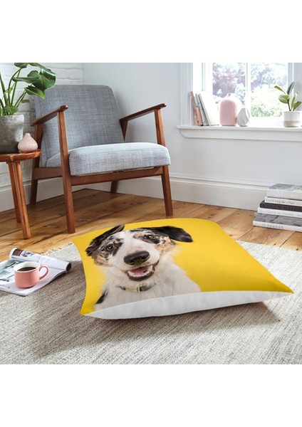 Sevimli Köpek Desenli Dijital Baskılı Modern Hayvan Yer Minderi