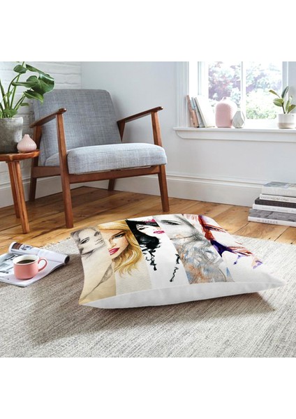 Fashion Womens Dijital Baskılı Yer Minderi