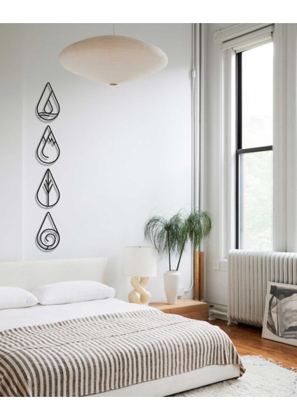 Modern 4 Element Metal Tablo