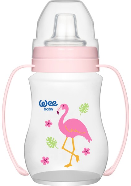 Wee Baby 754 Akıtmaz Kulplu Pp Bardak 250 ml - Pembe