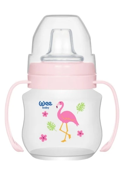 Wee Baby 753 Akıtmaz Kulplu Pp Bardak 125 ml - Pembe