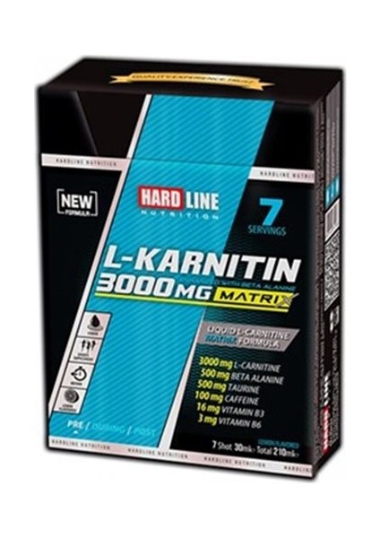 Hardline L-Carnitine Matrix 3000 Mg 30 ml 7'li Paket Limon Aromalı