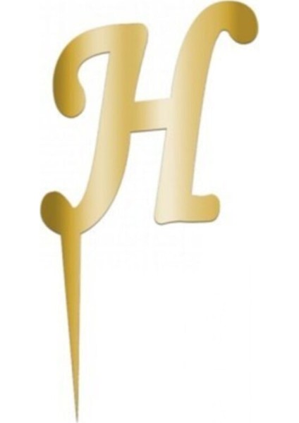 Pleksi Harf H Gold 7 Cm Aynalı Pleksi
