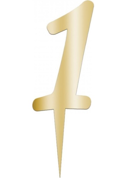 Pleksi Rakam 1 Gold 7 Cm Aynalı Pleksi