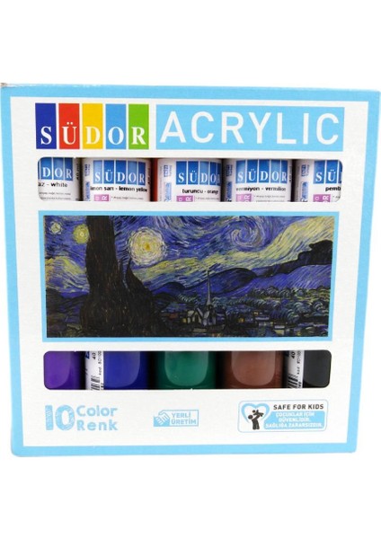 SD-130-4Y Akrilik Boya Set 10 x 40 ml