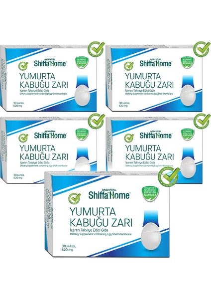 Shiffa Home Yumurta Kabuğu Zarı 30 Kapsül x 5 Adet
